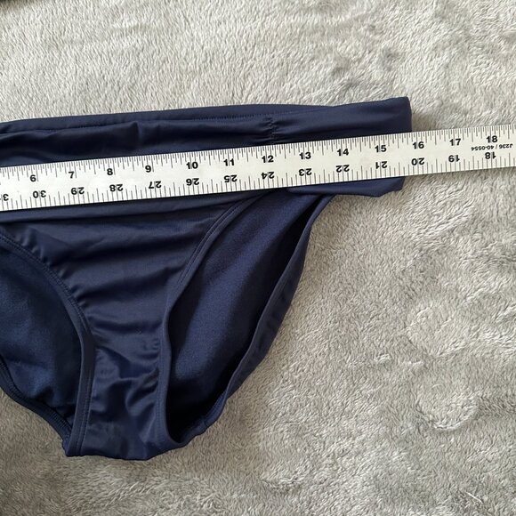 Athleta Swimsuit Two Piece Bikini Women's Medium Large M/L Navy Blue - Picture 3 of 7